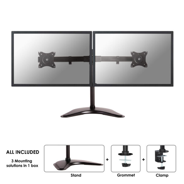 Neomounts by Newstar Select Flachbild Tischhalterung - Klemmen/Durchschrauben/Freistehend - 8 kg - 25,4 cm (10 Zoll) - 68,6 cm (27 Zoll) - 100 x 100 mm - Schwarz