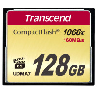 Transcend 1000x CompactFlash 128GB - 128 GB - Kompaktflash - MLC - 160 MB/s - 120 MB/s - Schwarz