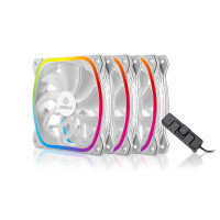 Enermax SquA RGB White 3 Pack 120x120| UCSQARGB12P-W-BP3