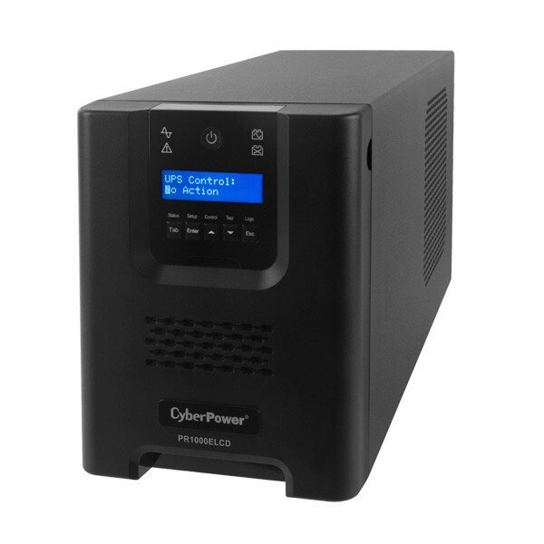 CyberPower Systems CyberPower PR1000ELCD Line-Interactive USV 1000VA/900W Tower, Reine Sin