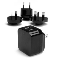 StarTech.com 2 Port USB Ladeger&auml;t / Netzteil - 2-fach Ladestecker 17 Watt / 3.4 Amp - Reiseladeger&auml;t - Indoor - AC - 5 V - Schwarz