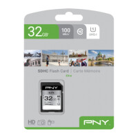 PNY Elite - 32 GB - SDHC - Klasse 10 - UHS-I - Class 1 (U1) - Schwarz