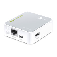 TP-LINK TL-MR3020 Einzelband (2,4GHz) Schnelles Ethernet 3G 4G Grau - Weiß WLAN-Router