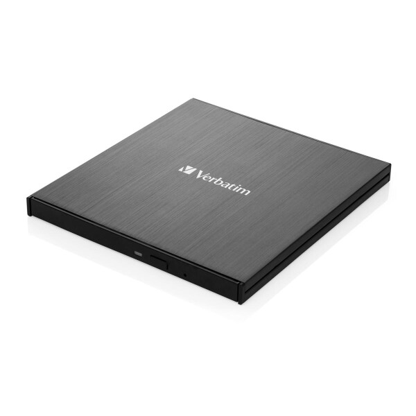 Verbatim Externer Slimline CD/DVD-Brenner - Schwarz - Ablage - Desktop / Notebook - DVD±RW - USB 3.2 Gen 1 (3.1 Gen 1) - CD-R,CD-RW,DVD+R,DVD+R DL,DVD+RW,DVD-R,DVD-R DL,DVD-RW