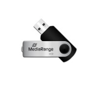 MEDIARANGE 64GB USB 2.0 - 64 GB - USB Type-A / Micro-USB - 2.0 - 13 MB/s - Drehring - Schwarz - Silber