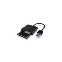 ICY BOX IB-CR301-U3 - CF,MicroSD (TransFlash),SD,SDHC,SDXC - Schwarz - 5000 Mbit/s - Aluminium - USB 3.2 Gen 1 (3.1 Gen 1) - 44 g