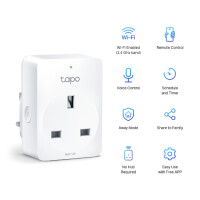 TP-LINK Tapo P100 - Verkabelt & Kabellos - Bluetooth / Wi-Fi - 2,4 - 2,4835 GHz - 2,4 MHz - 802.11b,802.11g,Wi-Fi 4 (802.11n) - WPA,WPA-PSK,WPA2,WPA2-PSK