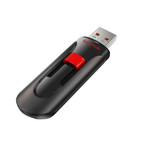 SanDisk Cruzer Glide - 128 GB - USB Typ-A - 2.0 - Dia - 6,8 g - Schwarz - Rot