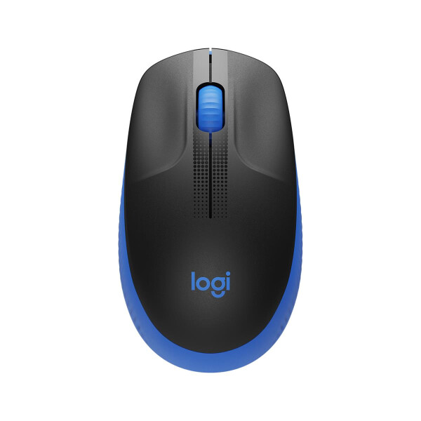 Logitech M191 - Beidhändig - Optisch - RF Wireless - 1000 DPI - Schwarz - Blau