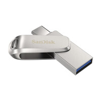 SanDisk Ultra Dual Drive Luxe - 256 GB - USB Type-A / USB Type-C - 3.2 Gen 1 (3.1 Gen 1) - 150 MB/s - Drehring - Edelstahl