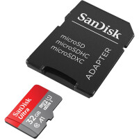 SanDisk Ultra - 32 GB - MicroSDHC - Klasse 10 - 120 MB/s - Class 1 (U1) - Grau - Rot