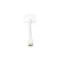 DIGITUS AK-340416-002-W - DisplayPort Adapterkabel, mini DP - HDMI Typ A St/Bu, 0,2m, HDMI 2.0, aktiv, CE, gold, we