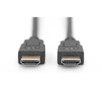DIGITUS DB-330123-030-S - HDMI Premium High Speed Anschlusskabel, Typ A St/St, 3.0m, m/Ethernet, Ultra HD 60p, gold, sw
