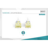 DIGITUS DK-1624-A-010S - CAT 6A U-FTP Slim Patchkabel, Cu, LSZH AWG 28/7, L&auml;nge 1 m, Farbe grau