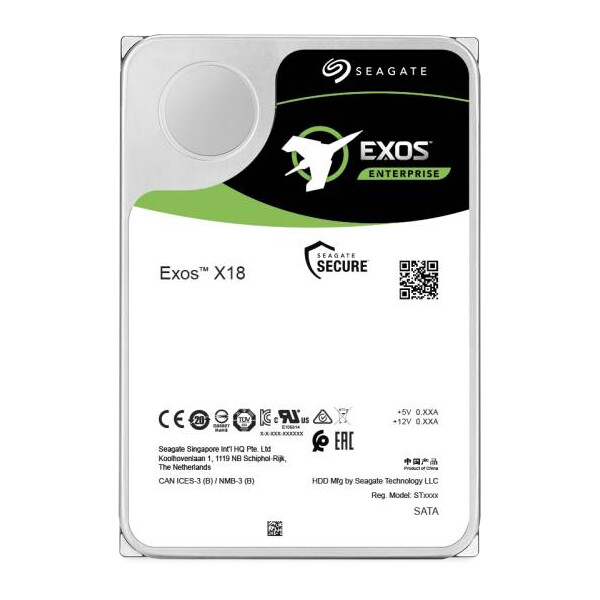 Seagate ENTERPRISE C EXOS X18 14TB 3.5IN 7200RPM SATA HELIUM 512E - Serial ATA - 14.000 GB