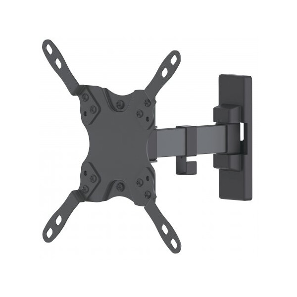 Manhattan Universal TV-Wandhalterung - neig- und schwenkbar - Ein Schwenkarm - geeignet für Bildschirme von 13" bis 42"* und bis zu 20 kg - Wandabstand 60 bis 190 mm - schwarz - 20 kg - 33 cm (13 Zoll) - 106,7 cm (42 Zoll) - 75 x 75 mm - 200 x 200 mm - Sc