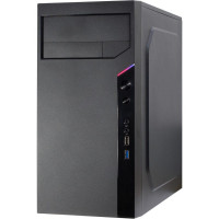 Inter-Tech IT-6505 Retro - Micro Tower - PC - Schwarz - uATX - 14 cm - 29 cm