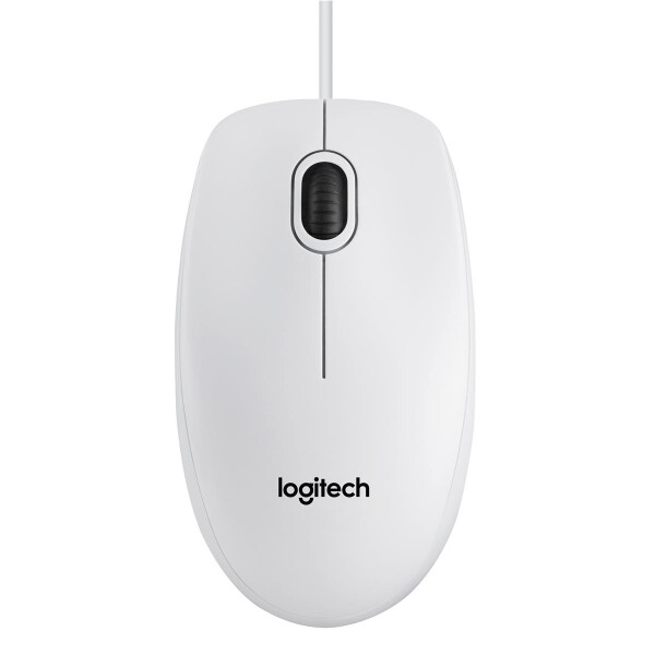 Logitech B100 - optische Maus - weiß