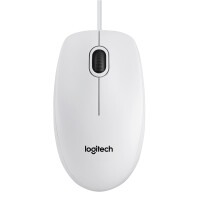 Logitech B100 - optische Maus - weiß
