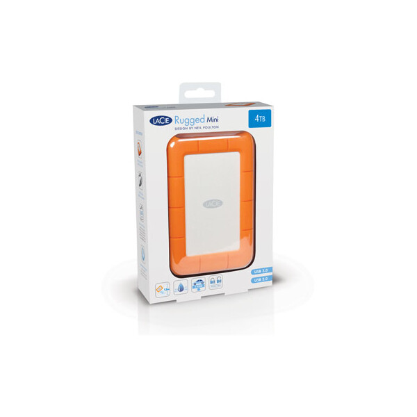 LaCie Rugged Mini - 2000 GB - 3.2 Gen 1 (3.1 Gen 1) - 5400 RPM - Orange - Silber
