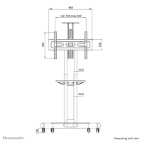 Neomounts NM-M1700BLACK NeoMounts Mobile Flat Screen Floor Stand 32 - 75" max. 45kg