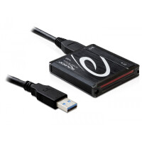 Delock USB 3.0 Card Reader All in 1 - CF - Speicherstick (MS) - microSDHC - MMC - MS Duo - MS PRO - MS PRO Duo - SD - SDHC - SDXC - xD - Schwarz - Windows XP - Vista - 7 Mac OS 10.5 - 10.6 - Linux ex Kernel 2.6 - USB 3.2 Gen 1 (3.1 Gen 1) - Box - USB