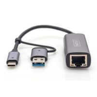 DIGITUS DN-3028 - USB3.0/USB C 3.1 to 2.5G Ethernet Adapter