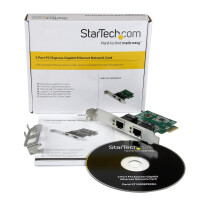 StarTech.com 2 Port Low Profile PCI Express Gigabit Ethernet Netzwerkkarte - PCIe Server Adapter - Eingebaut - Verkabelt - PCI Express - Ethernet - 2000 Mbit/s