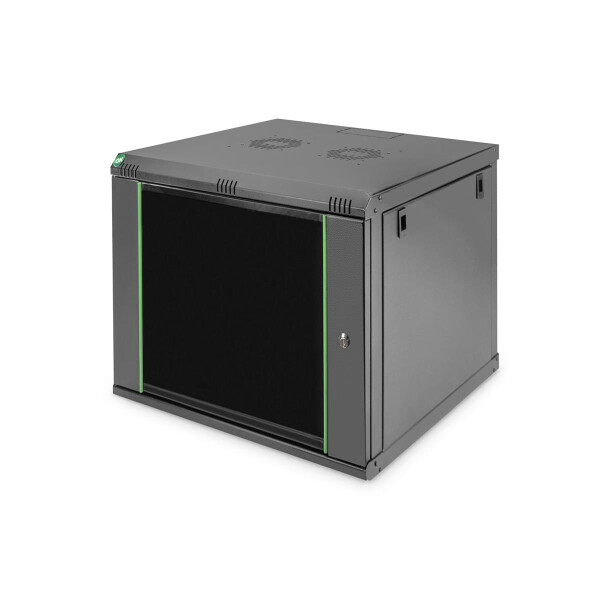 DIGITUS DN-19-09U-EC-SW - 9HE Wandgehäuse 474x600x450 mm, Farbe Schwarz (RAL 9005)