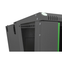 DIGITUS DN-19-09U-EC-SW - 9HE Wandgehäuse 474x600x450 mm, Farbe Schwarz (RAL 9005)