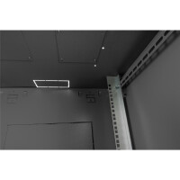 DIGITUS DN-19-09U-EC-SW - 9HE Wandgehäuse 474x600x450 mm, Farbe Schwarz (RAL 9005)