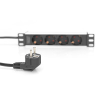 DIGITUS DN-95418 - 1U-Aluminium-PDU, 254 mm (10")...
