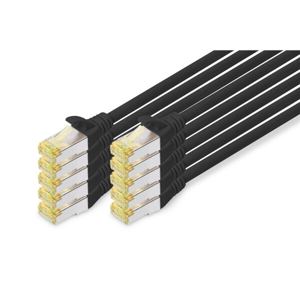 DK-1644-A-050-BL-10 - CAT 6A S-FTP Patchkabel, Cu, LSZH AWG 26/7,  5 m, 10 Stück,  schwarz