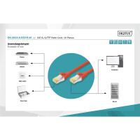 DK-1644-A-030-R-10 - CAT 6A S-FTP Patchkabel,  Cu, LSZH AWG 26/7,  3 m, 10 Stück,  Rot