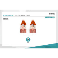 DK-1644-0025-R-10 - CAT 6 S-FTP Patchkabel, Cu, LSZH AWG 27/7,  0,25 m, 10 Stück,  Rot