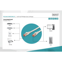 DK-1644-0025-WH-10 - CAT 6 S-FTP Patchkabel, Cu, LSZH AWG 27/7,  0,25 m, 10 Stück,  Weiß