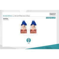 DK-1644-005-B-10 - CAT 6 S-FTP Patchkabel, Cu, LSZH AWG 27/7,  0,5 m, 10 Stück,  Blau