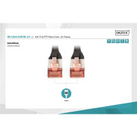DK-1644-005-BL-10 - CAT 6 S-FTP Patchkabel, Cu, LSZH AWG 27/7,  0,5 m, 10 Stück,  Schwarz