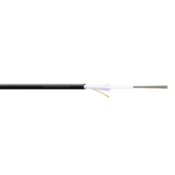 DIGITUS DK-35041/3-U - LWL A-I-DQ(ZN)BH 4G50/125µ, MM, OM3, 4 Fasern Indoor/Outdoor, LSZH, Dca, black, length 1 m