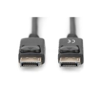 DIGITUS DB-340100-020-S - DisplayPort Anschlusskabel, DP St/St, 2m, m/Verriegelung, DP 1.2, Ultra HD 4K, sw