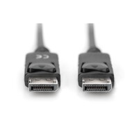 DIGITUS AK-340103-030-S - DisplayPort Anschlusskabel, DP St/St, 3,0m, m/Verriegelung, DP, 1.1a konform, sw