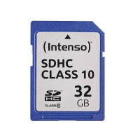 Intenso SD Karte Class 10 - 32 GB - SDHC - Klasse 10 - 40 MB/s - Schwarz
