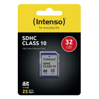 Intenso SD Karte Class 10 - 32 GB - SDHC - Klasse 10 - 40 MB/s - Schwarz