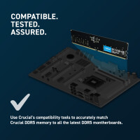 Crucial RAM - 64 GB 2 x 32 Kit - DDR5 4800 UDIMM CL40 - 64 GB - DDR5