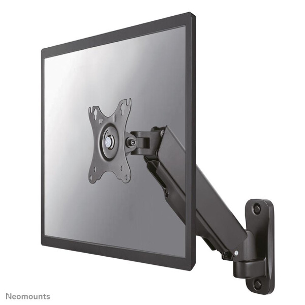 Neomounts wall mounted gas spring monitor arm 2 pivots VESA 100x100
