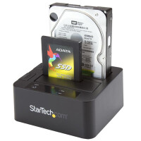 StarTech.com 2-fach USB 3.0 / eSATA Festplatten Dockingstation mit UASP f&uuml;r 2,5/3,5&quot; SSD / HDD - Festplatte - SSD - Serial ATA III - 2.5,3.5 Zoll - 8 TB - USB 3.2 Gen 1 (3.1 Gen 1) Type-B - 6 Gbit/s