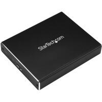 StarTech.com Dual Slot Festplattengeh&auml;use f&uuml;r M.2 NGFF SATA SSDs - USB 3.1 (10Gbit/s) - RAID - SSD-Geh&auml;use - M.2 - M.2 - SATA - Serial ATA II - Serial ATA III - 10 Gbit/s - USB Konnektivit&auml;t - Schwarz
