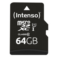 Intenso microSDXC 64GB Class 10 UHS-I U1 Performance - Extended Capacity SD (MicroSDHC)