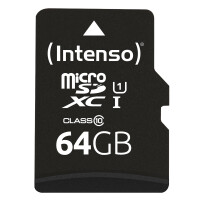 Intenso microSDXC 64GB Class 10 UHS-I U1 Performance -...