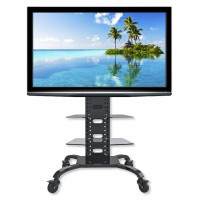 Techly TV LED/LCD Wagen für LCD LED TV 37 - 70" mit 2 Ablagen